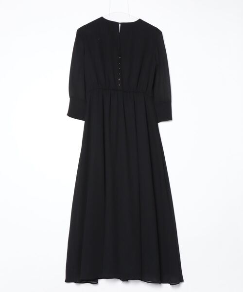 「kaene」 7分袖ワンピース 9号 ブラック レディース_画像2