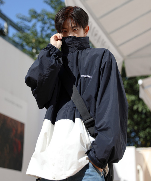 CONVERSE（コンバース） ナイロンブルゾン LARGE ネイビー メンズ