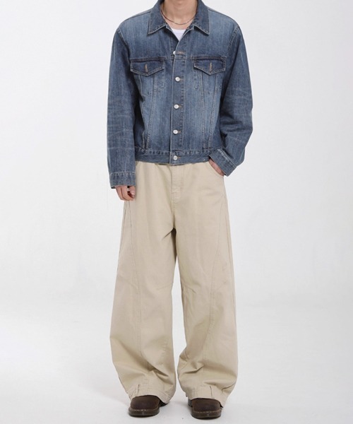 【DIESEL】ヴィンテージウォッシュ デニムジャケット クロップド丈 DIESEL】ヴィンテージウォッシュ デニムジャケット クロップド丈