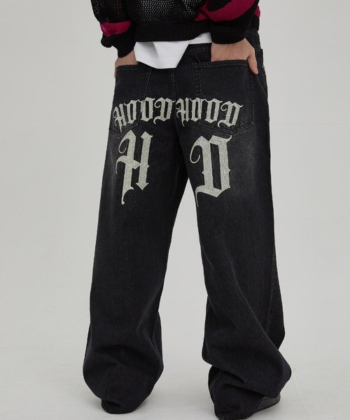 HOODHOOD ワイドパンツ ジーンズ デニム デニムパンツ 「UNISEX