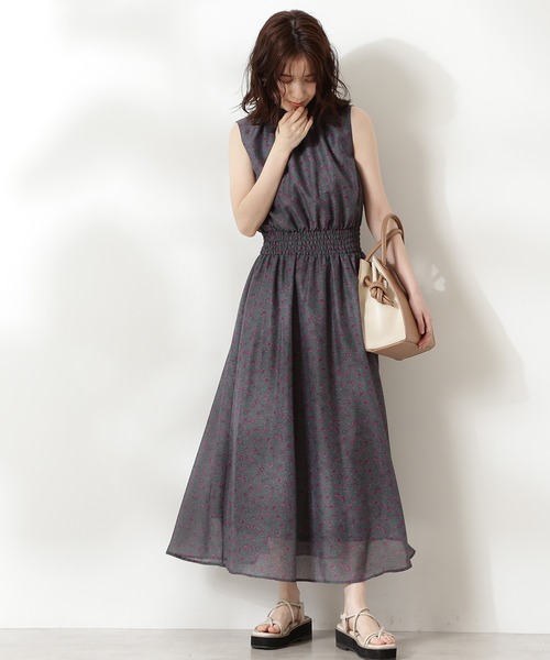 「N.(N. Natural Beauty Basic)」 ノースリーブワンピース MEDIUM ブラック系その他 レディース_画像6