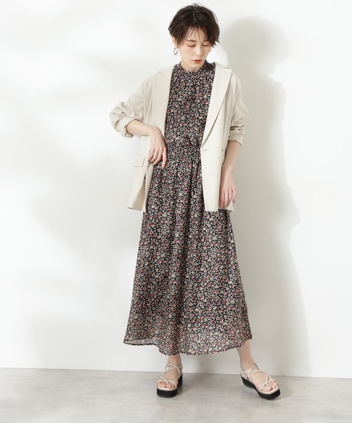 「N.(N. Natural Beauty Basic)」 ノースリーブワンピース MEDIUM ブラック系その他 レディース_画像9