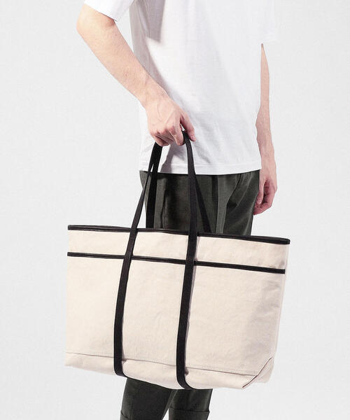 TOMORROWLAND トートバッグ ホワイト/ブラック TOMORROWLAND（トゥモローランド） トートバッグ FREE ホワイト メンズ