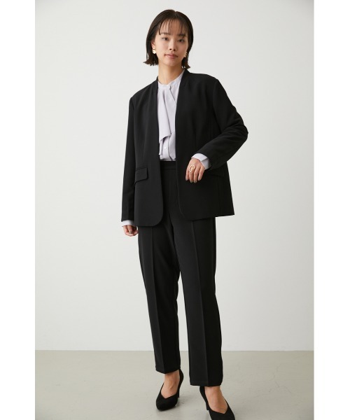 「crie conforto」 ノーカラージャケット SMALL ネイビー レディース_画像3