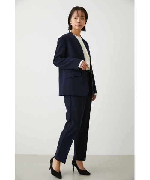 「crie conforto」 ノーカラージャケット SMALL ネイビー レディース_画像5