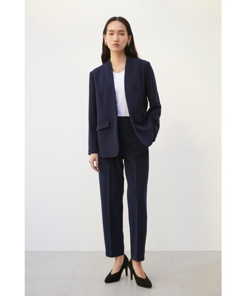 「crie conforto」 ノーカラージャケット SMALL ネイビー レディース_画像7