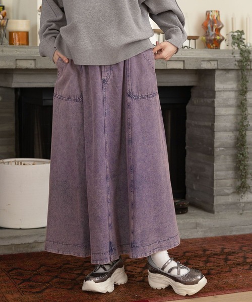 niko and…（ニコアンド） フレアスカート MEDIUM グレー レディース