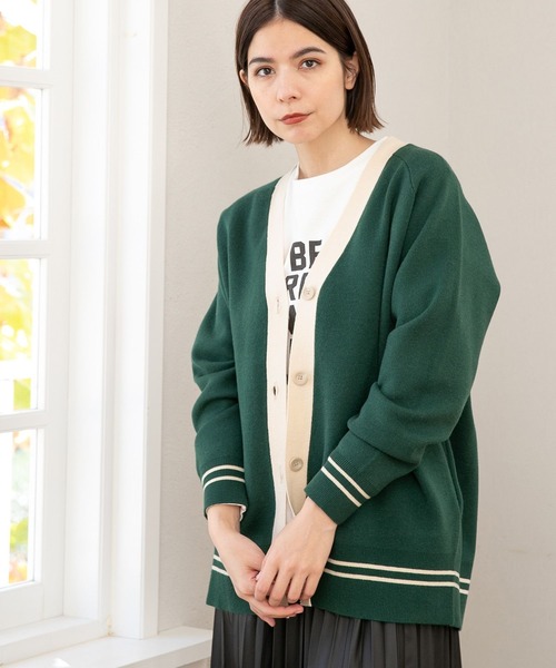 niko and...カーディガン niko and…（ニコアンド） カーディガン FREE グリーン レディース