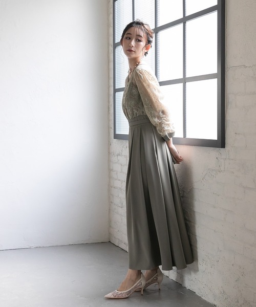 epic day（エピックデイ） ドレス スパンコールレースコンビドレス