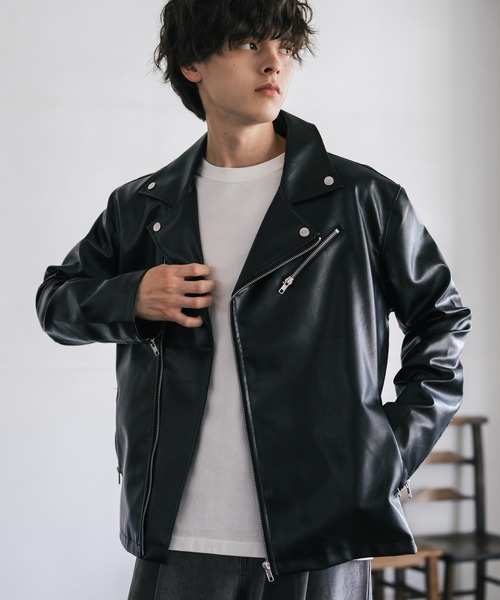 「Rocky Monroe」 ライダースジャケット X-LARGE ブラック メンズ_画像7