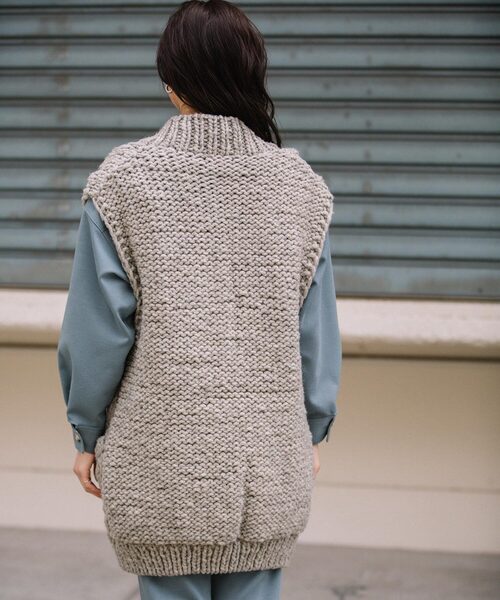 「Audrey and John Wad」 ニットベスト FREE ホワイト レディース_画像9