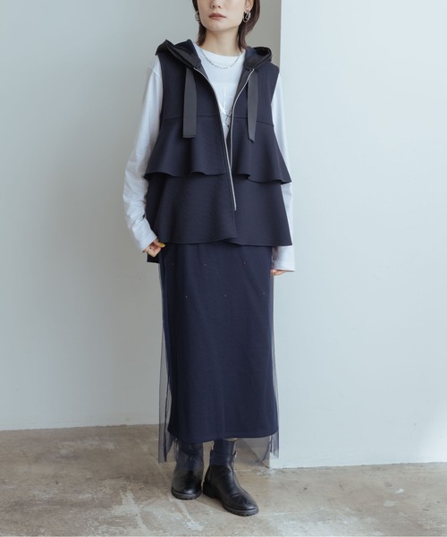 「Eimee Law」 ロングスカート 38 ネイビー レディース_画像7