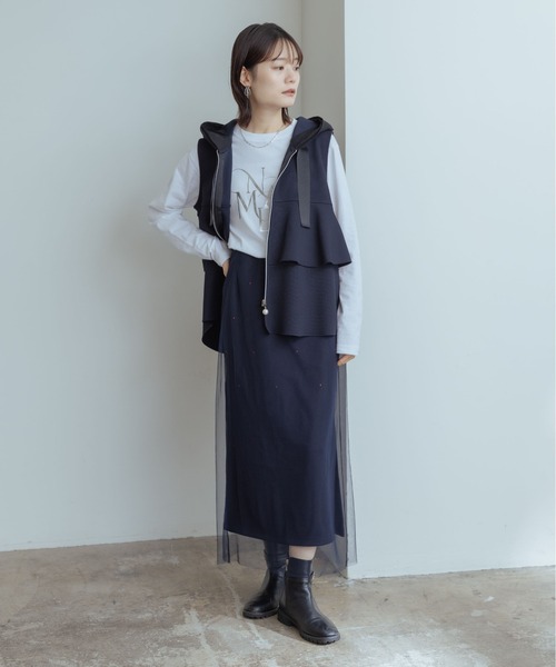 「Eimee Law」 ロングスカート 38 ネイビー レディース_画像9