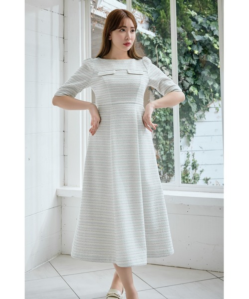 「Her lip to」 半袖ワンピース S ネイビー レディース_画像3