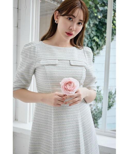 「Her lip to」 半袖ワンピース S ネイビー レディース_画像5