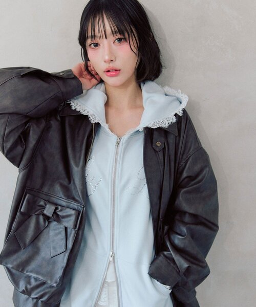 OLIVE des OLIVE（オリーブデオリーブ） レザージャケット ライダース