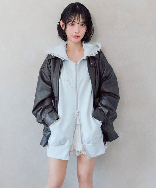 OLIVE des OLIVE(オリーブデオリーブ) レザージャケット ライダース OLIVE des OLIVE(オリーブデオリーブ) レザージャケット ライダース