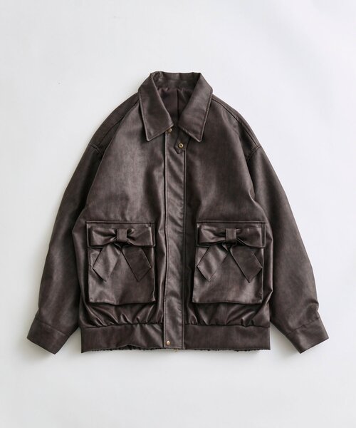 OLIVE des OLIVE（オリーブデオリーブ） レザージャケット ライダース