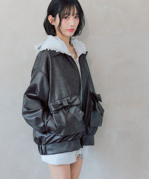 OLIVE des OLIVE（オリーブデオリーブ） レザージャケット ライダース
