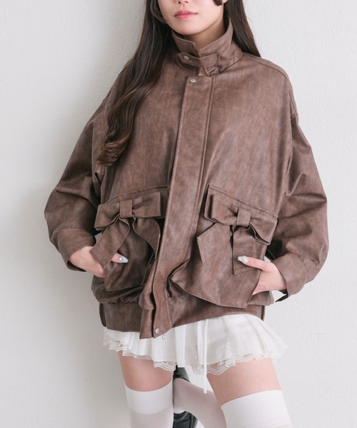 OLIVE des OLIVE（オリーブデオリーブ） レザージャケット ライダース