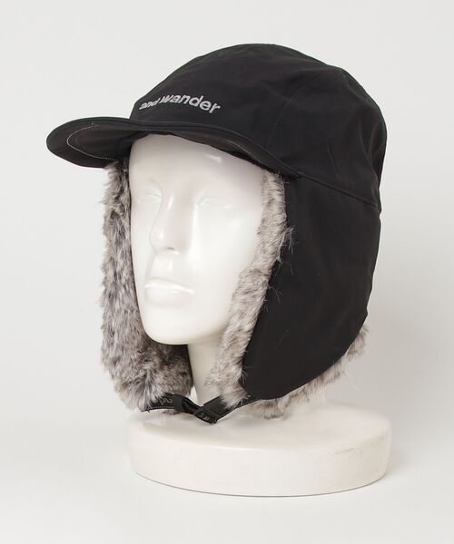 and wander ブラックニットキャップ 新品未使用 ニット帽 and wander（アンドワンダー） キャップ FREE ブラック メンズ