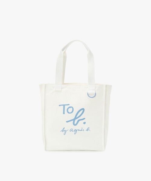 To b. by agnes トートバッグ コットン ロゴ ミニ レディース