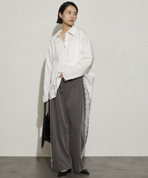 「Firsthand」 スラックス S ダークネイビー レディース_画像4