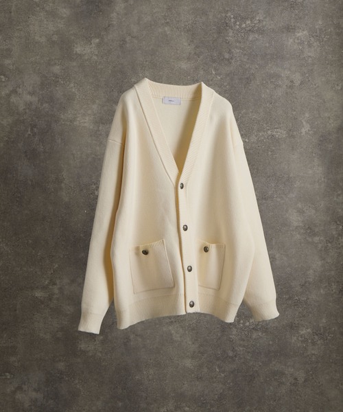 「ADRER」 ニットカーディガン X-SMALL チャコールグレー メンズ_画像5