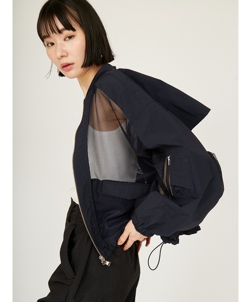 「emmi」 ブルゾン FREE ネイビー レディースの画像