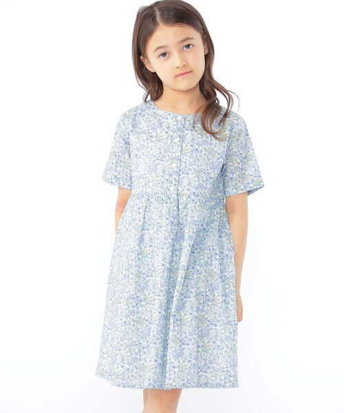 SHIPS - 衣裳 KIDS:100〜130珊 / リバティ 半袖 衣裳 キッズ 小わっぱ服 ワンピース、チュニック-ベビー、キッズ、マタニティ-子ども服、シューズ