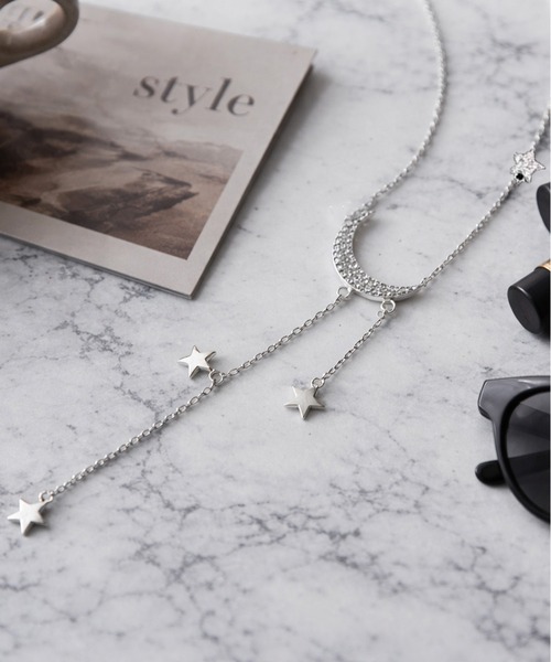 万華鏡デザイン スターリングシルバー ネックレス NOLITA LABORATORY ネックレス 「 NOLITA / ノリータ 」三日月×星