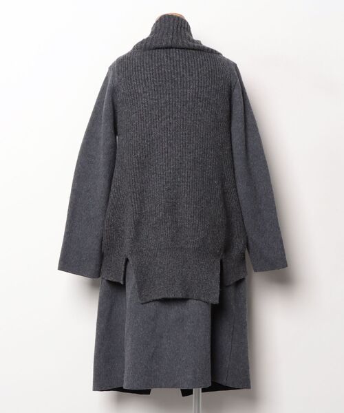 「Sov.」 ノーカラーコート 36 グレー レディース_画像2