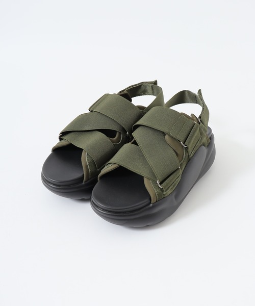 「FUNALIVE」 「l.b.evans」フラットサンダル US9 ブラック レディース_画像7