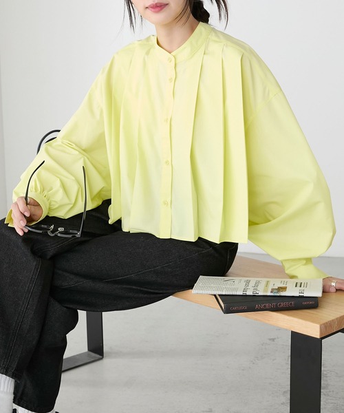 「BONLECILL」 長袖ブラウス FREE イエロー レディース_画像9