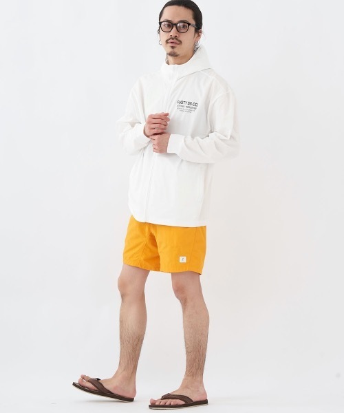 「RUSTY」 ジップアップパーカー LARGE ホワイト メンズ_画像3