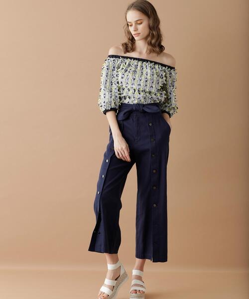 「GRACE CONTINENTAL」 7分袖ブラウス 36 ブルー レディース_画像3