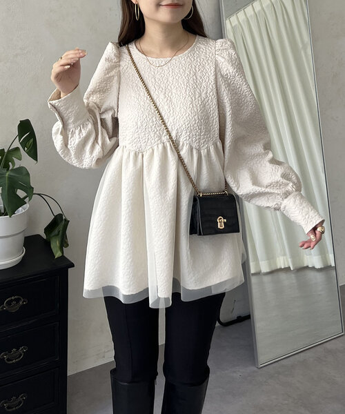 「prose verse」 長袖チュニック LARGE アイボリー レディース_画像5