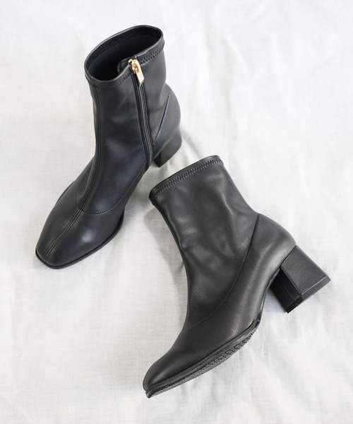 「MODE KAORI」 ショートブーツ 24.5cm アイボリー レディース_画像6