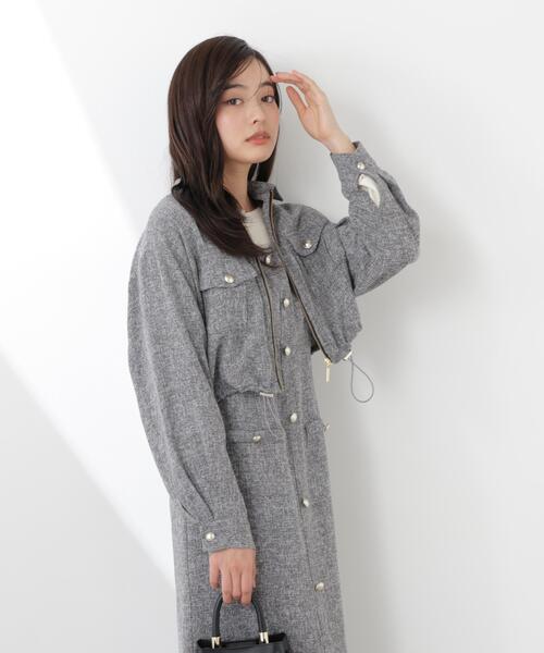 スプリングツイードブルゾン　プロポーションボディドレッシング スプリングツイードブルゾン | PROPORTION BODY DRESSING