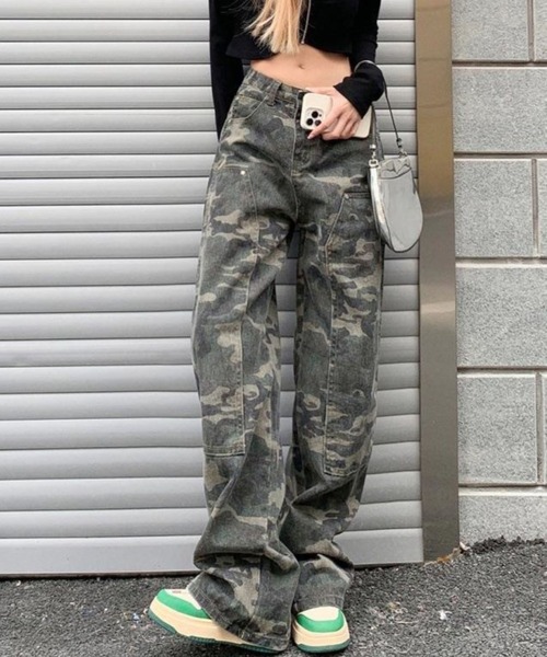 「CANVAS+」 パンツ L カーキ レディース_画像3