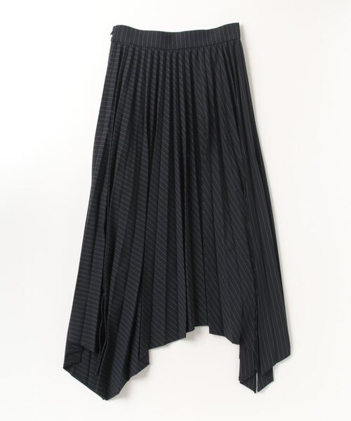「MARW UNITED ARROWS」 プリーツスカート 38 ネイビー レディースの画像