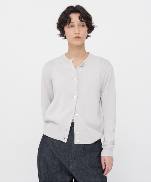22ss マーガレットハウエル リネンコットン シルク カーディガン M マーガレット・ハウエル〉のリネンカーディガン。 & Essential Things