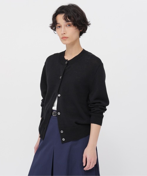 25SS マーガレットハウエル リネンコットン クルーネックカーディガン LINEN COTTON SILK - SELECT EYE COMPANY：セレクトアイ カンパニー