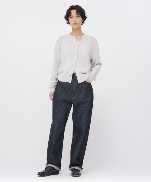 MHL. マーガレットハウエル クルーネック カーディガン コットン 洗える マーガレット・ハウエル〉のリネンカーディガン。 & Essential Things