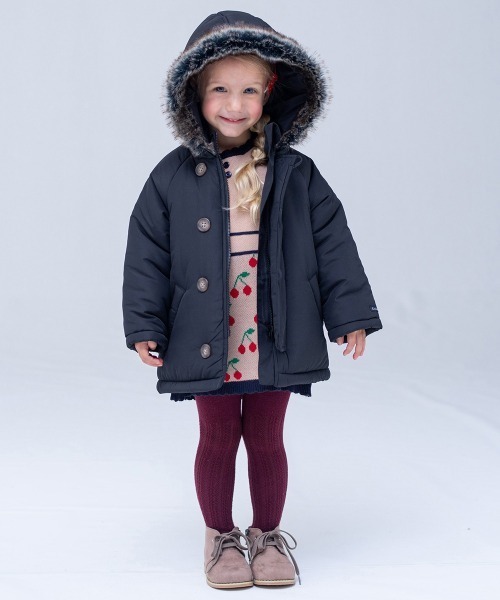 「combimini」 「KIDS」ニットワンピース 90 ネイビー キッズ_画像6