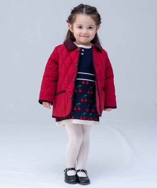 「combimini」 「KIDS」ニットワンピース 90 ネイビー キッズ_画像7