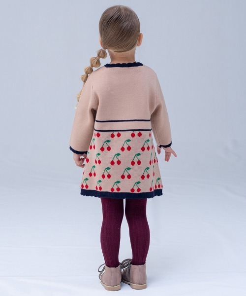 「combimini」 「KIDS」ニットワンピース 90 ネイビー キッズ_画像9