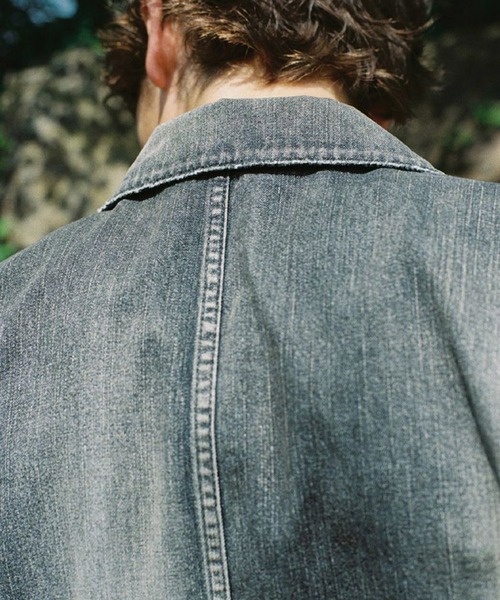 「LIDNM」 デニムジャケット MEDIUM グレー メンズの画像