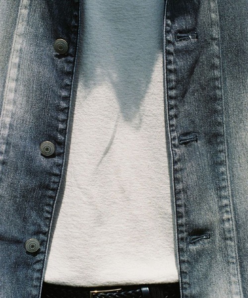 「LIDNM」 デニムジャケット MEDIUM グレー メンズの画像
