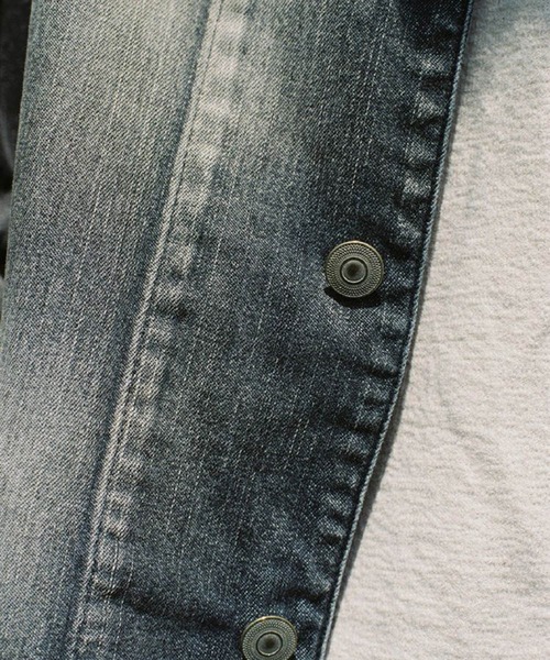 「LIDNM」 デニムジャケット MEDIUM グレー メンズの画像